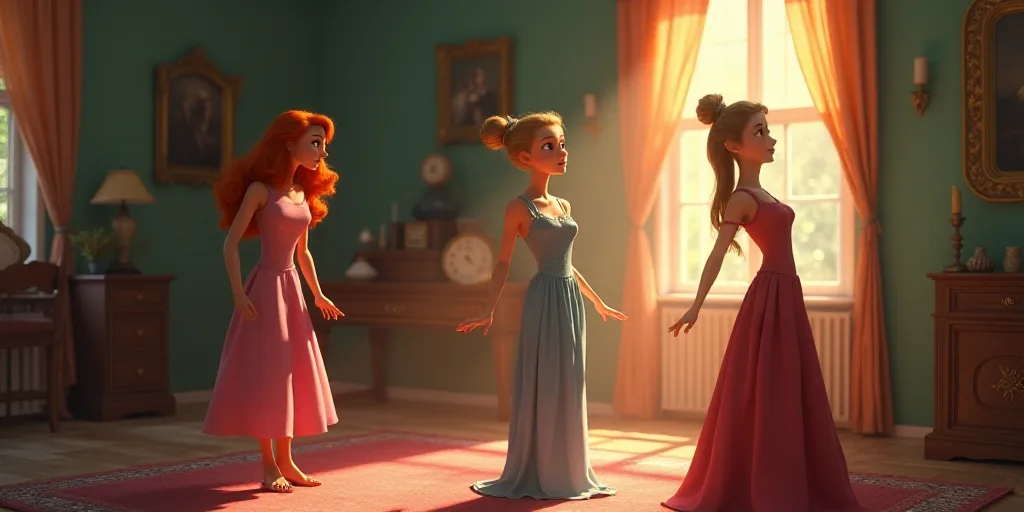 a woman in a dress and a woman in a dress and a woman in a dress and a woman in a dress, Alice Prin,
