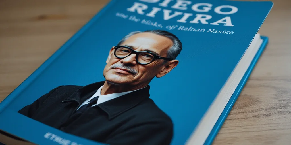 a blue book cover with a photo of a man in glasses and a black jacket on it, and the words, opinion,
