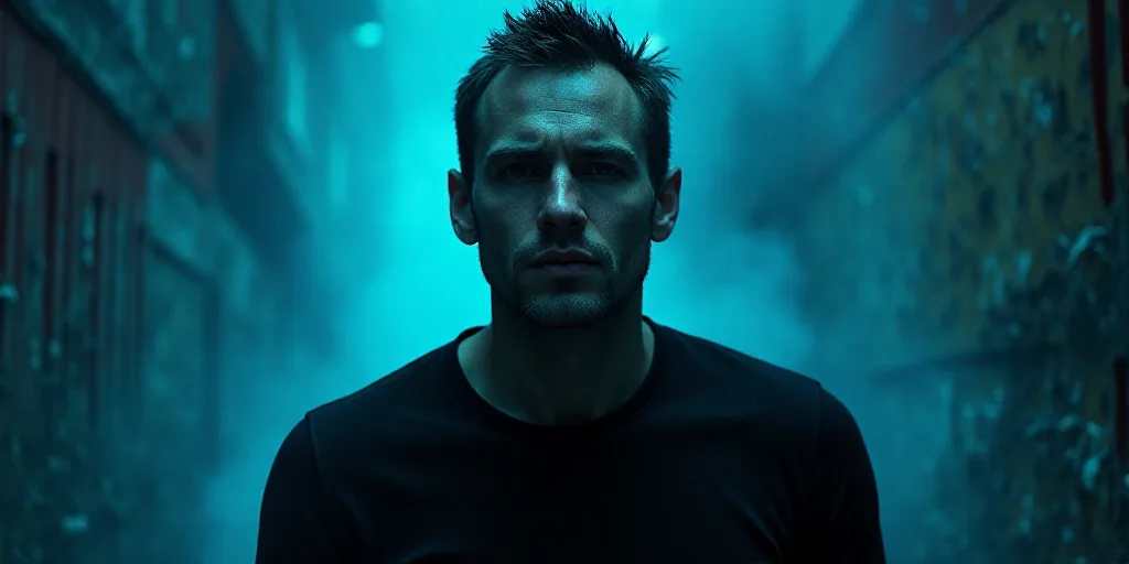 a book cover with a picture of a man in a black shirt and a blue background with the words, opinion,