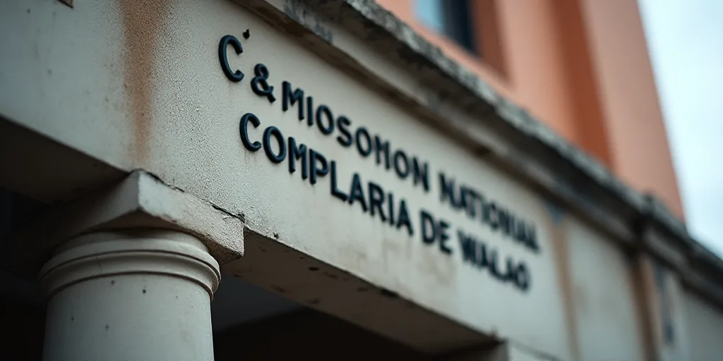 a building with a sign on the side of it that says comision national bancaria de walao, Dionisio Bai