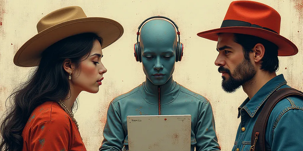 a collage of people with a laptop and a woman with a hat on and a man with a hat on, Bourgeois, prof
