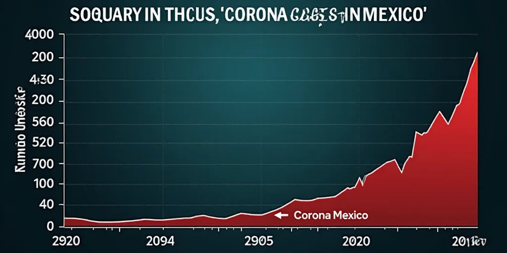 a graph showing the number of corona cases in mexico and the number of cases in the us and mexico, C