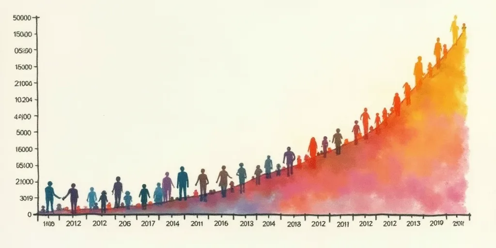 a graph showing the number of people in the country who have visited the country in 2012 and 2012, a