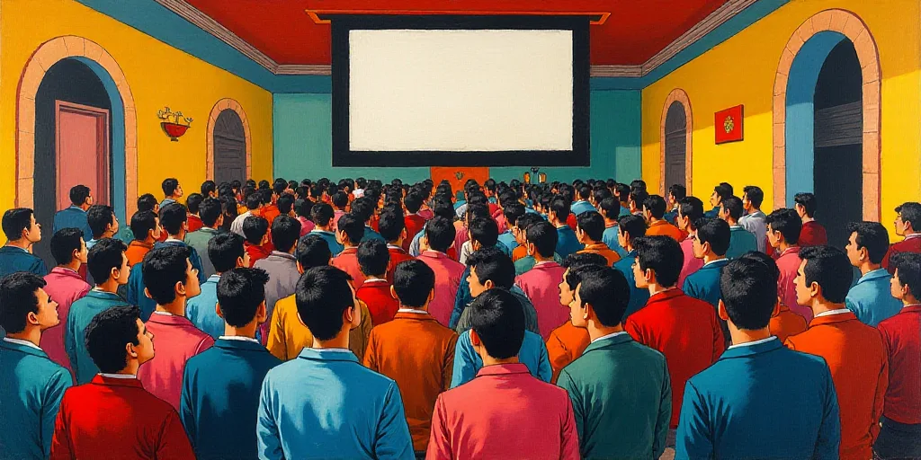 a large group of people are gathered in a room with a sign that says grupo bolsa mexicana de valores