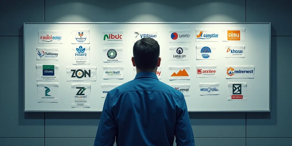 a man standing in front of a wall with logos on it and a sign that says world bank on it, Dahlov Ipc
