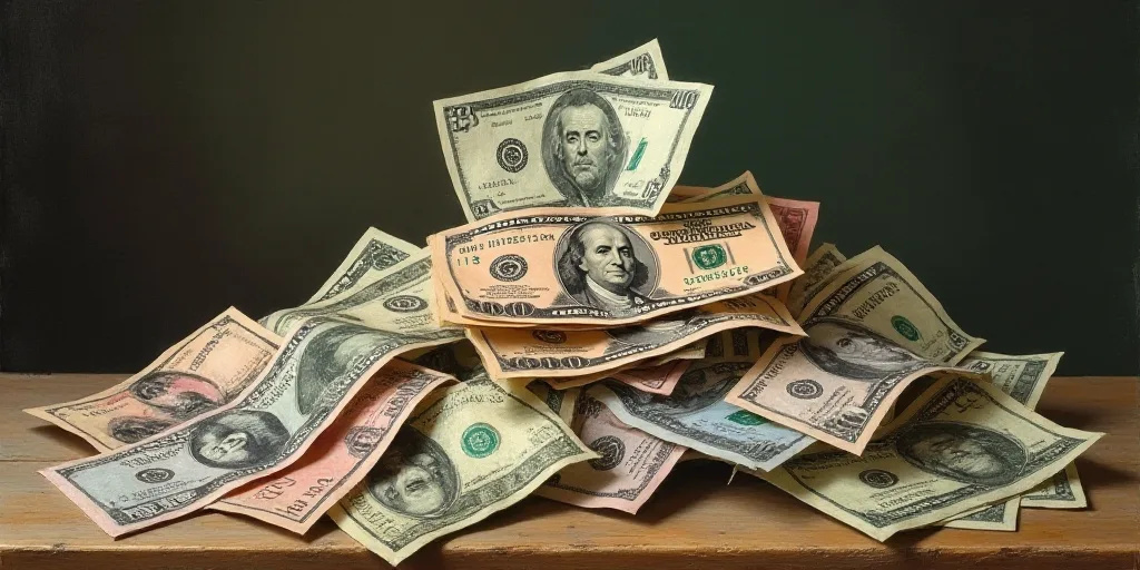 a pile of mexican currency with a paper bill sticking out of it's center of the pile of mexican curr