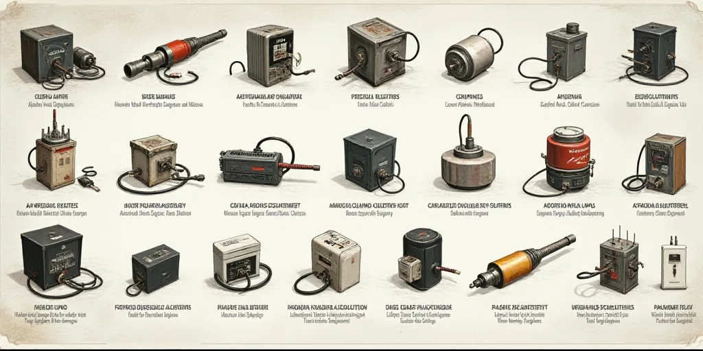 a poster with a description of the different types of electrical devices in spanish and english, inc