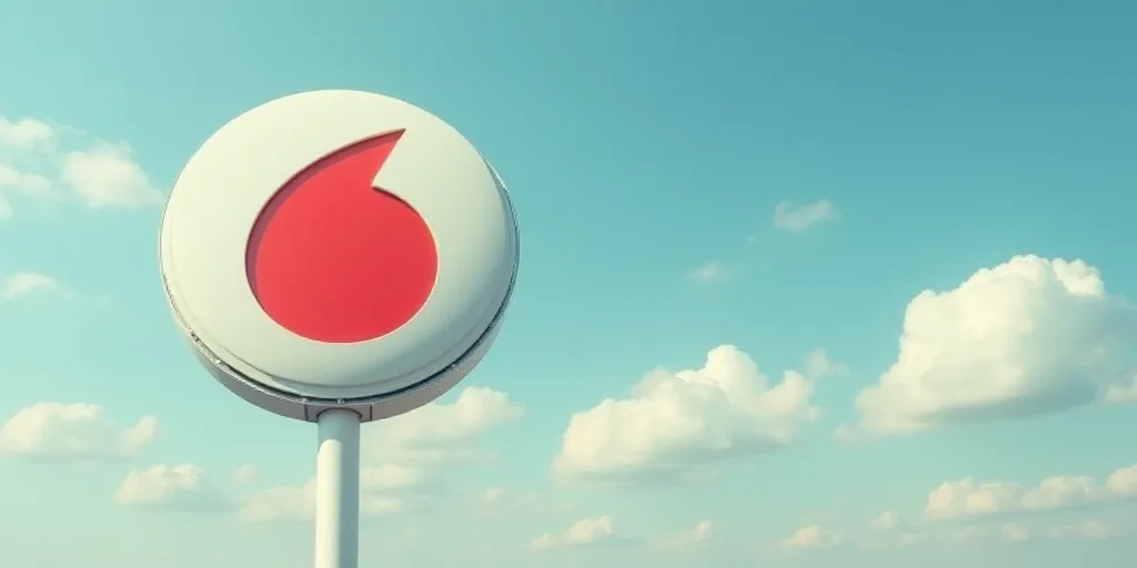 a sign for a gas station with a sky background and clouds in the background, with a red and white si
