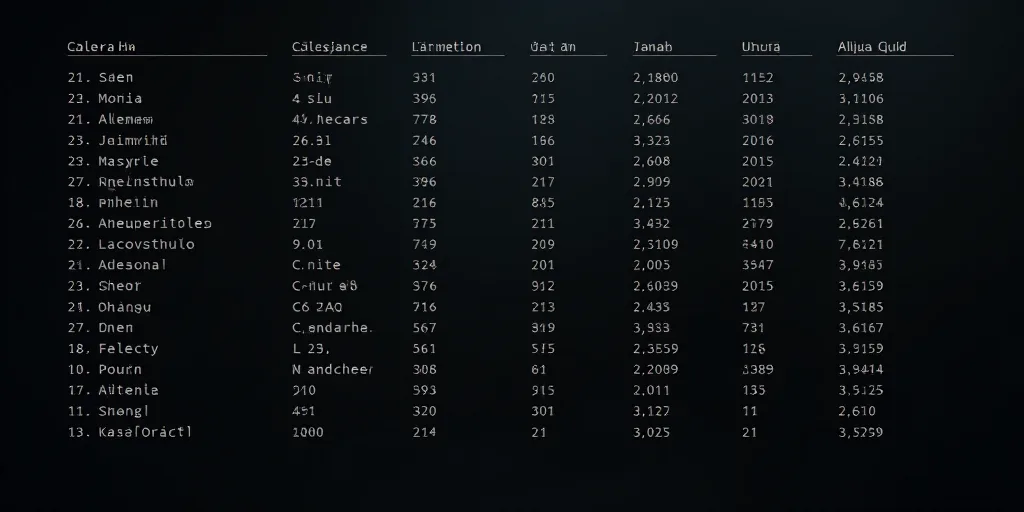 a table with numbers of people in different countries and numbers of people in different countries a