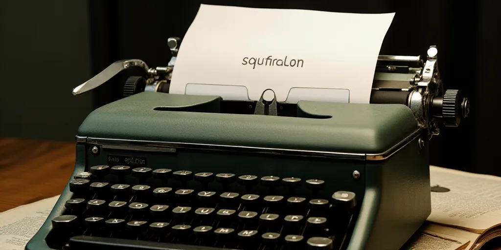 a typewriter with a lot of papers on it and a caption that says opinion on it in spanish, Edward Oth