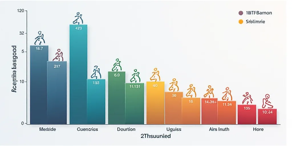a bar chart with numbers of people in different countries and numbers of people in different countri