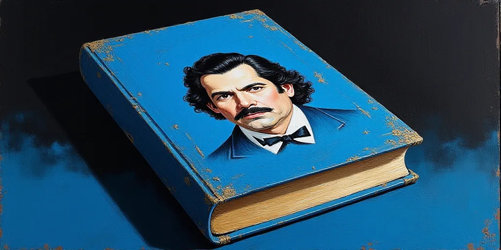a blue and black book cover with a picture of jose fonseca on it and a black and blue background, Fe
