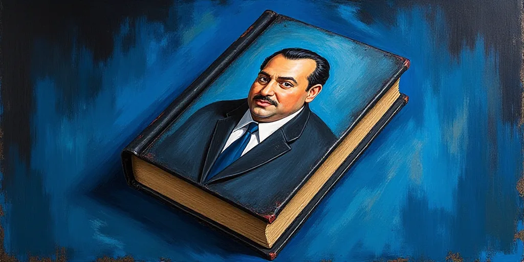 a blue and black book cover with a picture of jose fonseca on it and a black and blue background, Fe