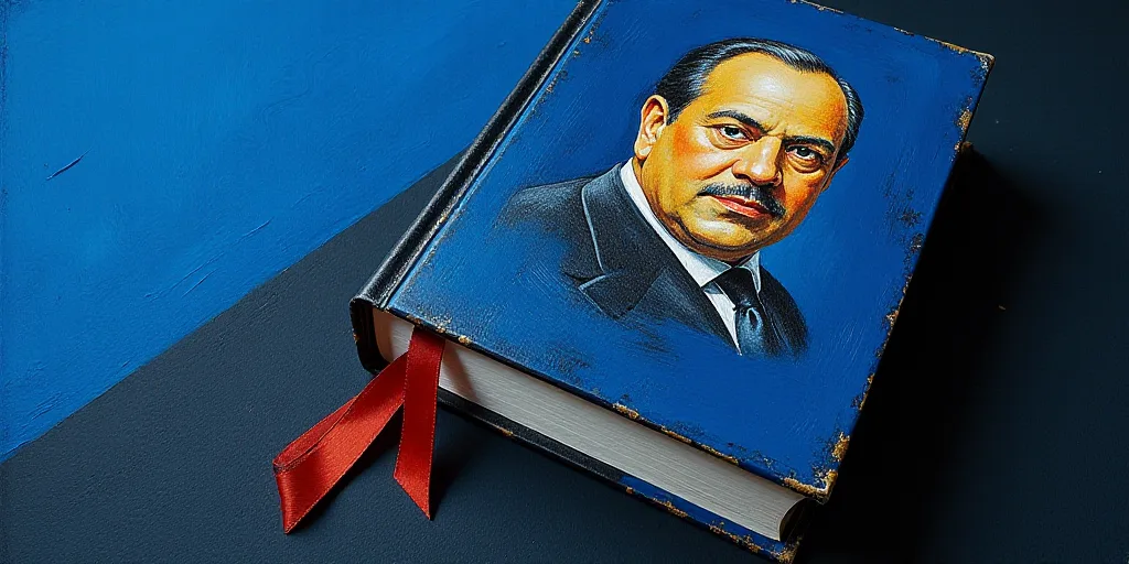 a blue and black book cover with a picture of jose fonseca on it and a black and blue background, Fe