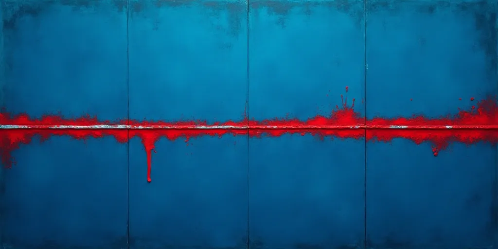a blue background with a red and white line and a red line and a blue background with a red line and