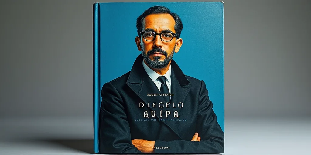 a blue book cover with a photo of a man in glasses and a black jacket on it, and the words, opinion,