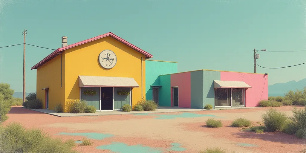 a building with a sign that says fisl on it and a clock on the front of it and a building with a sig