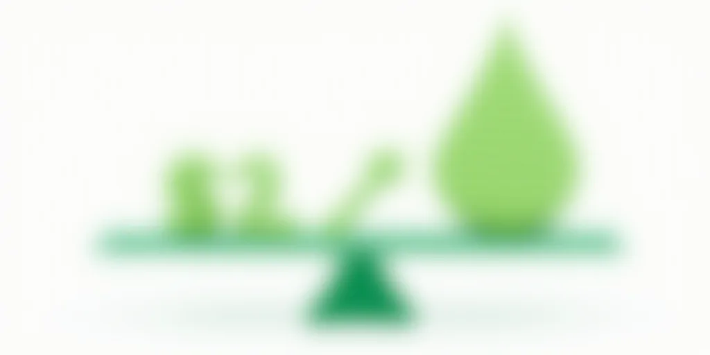 a green sees - scale with a dollar and pound sign on it, on a white background, with a green arrow p
