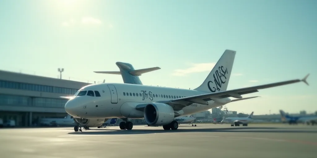 a large jetliner sitting on top of an airport tarmac next to a building with a plane on it, Ceferí