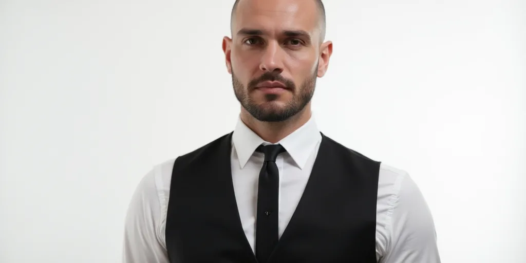 a man in a suit and tie posing for a picture in a studio photo shoot with a white background, Arturo