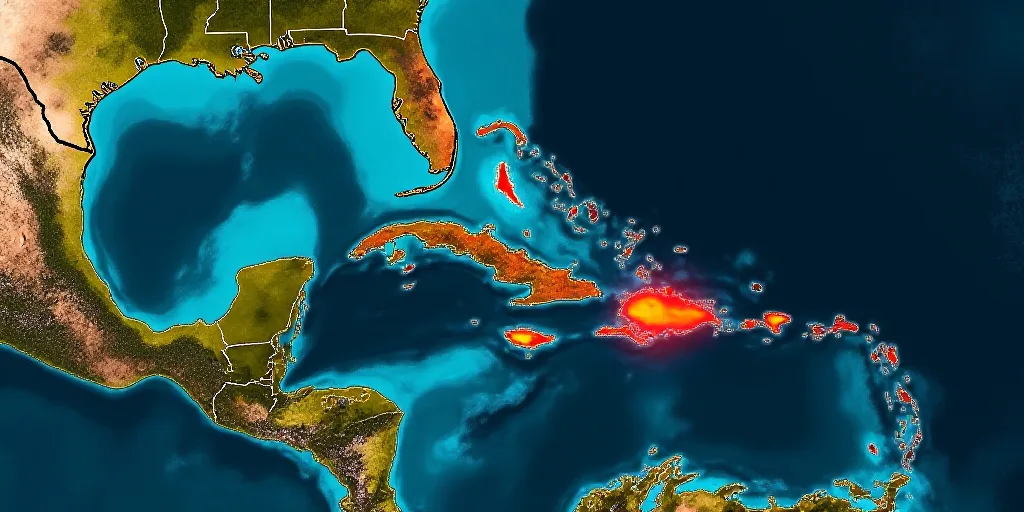 a map of the atlantic showing the locations of the major hurricanes in the atlantic region of cuba a