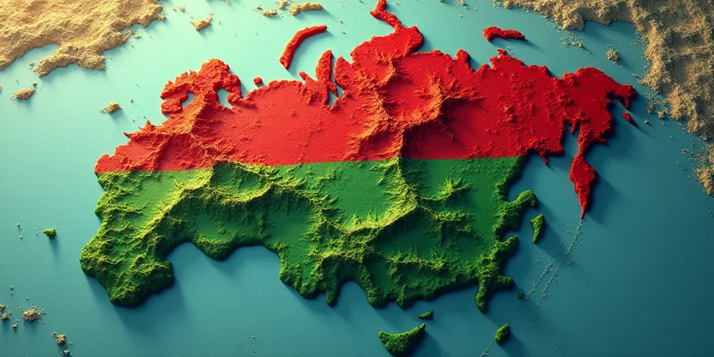 a map of the country with a red line in the middle of it and a green line in the middle, Aquirax Uno