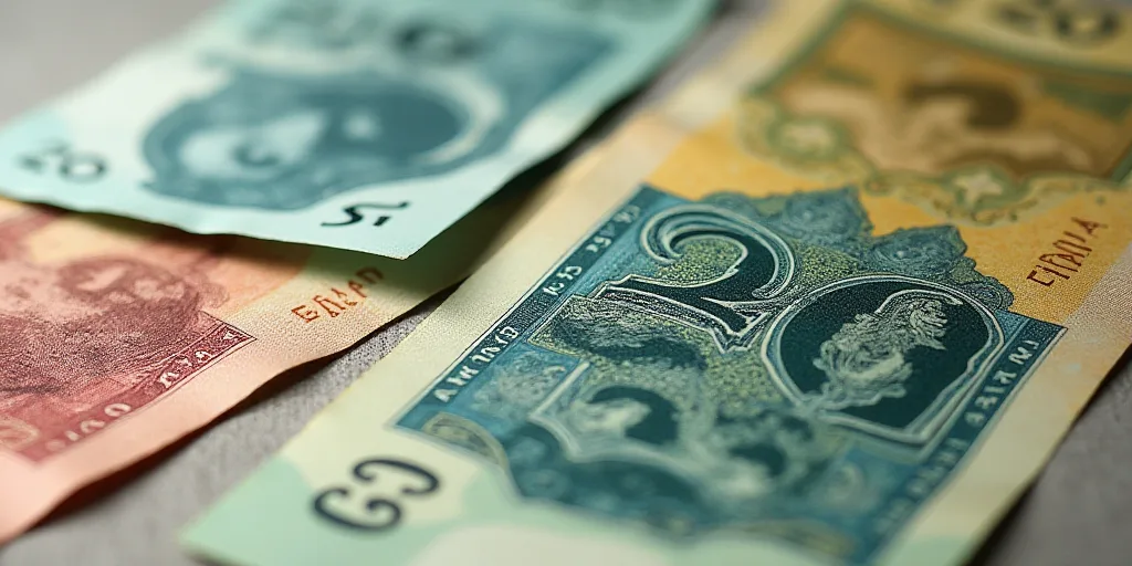 a mexican twenty peso note and twenty peso bills are shown in this picture illustration taken in mex