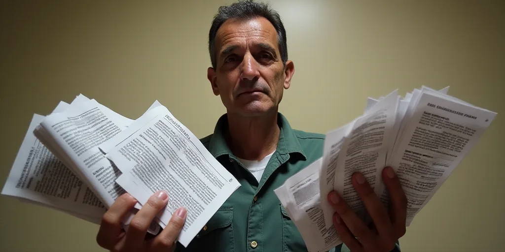 a person holding a lot of voting papers in their hand and a lot of voting papers in their other hand