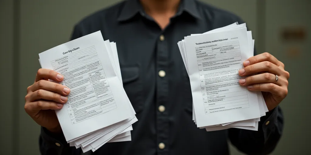 a person holding a lot of voting papers in their hand and a lot of voting papers in their other hand