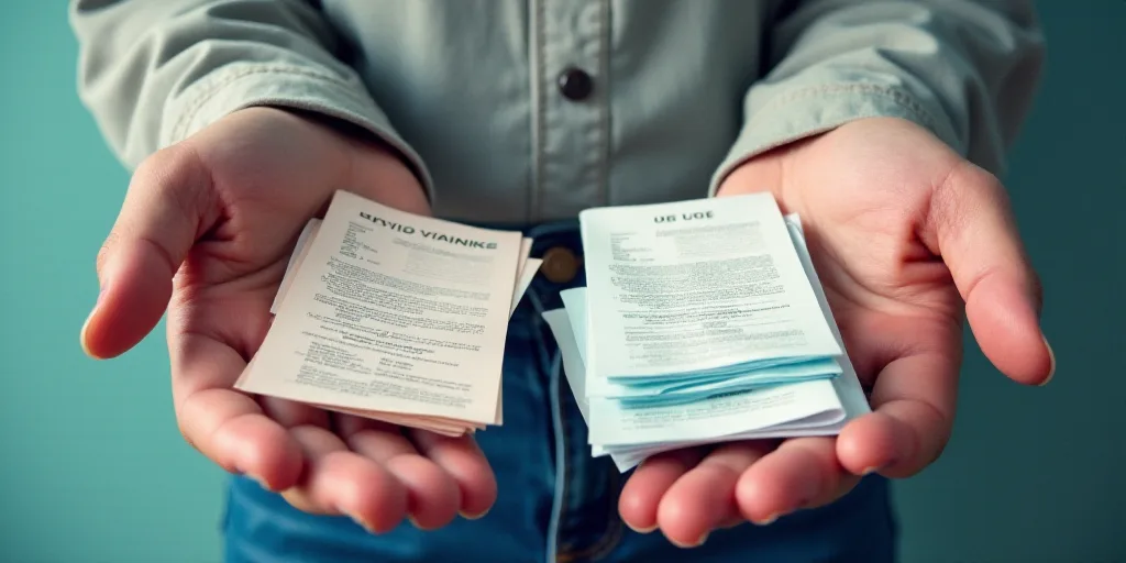 a person holding a lot of voting papers in their hand and a lot of voting papers in their other hand