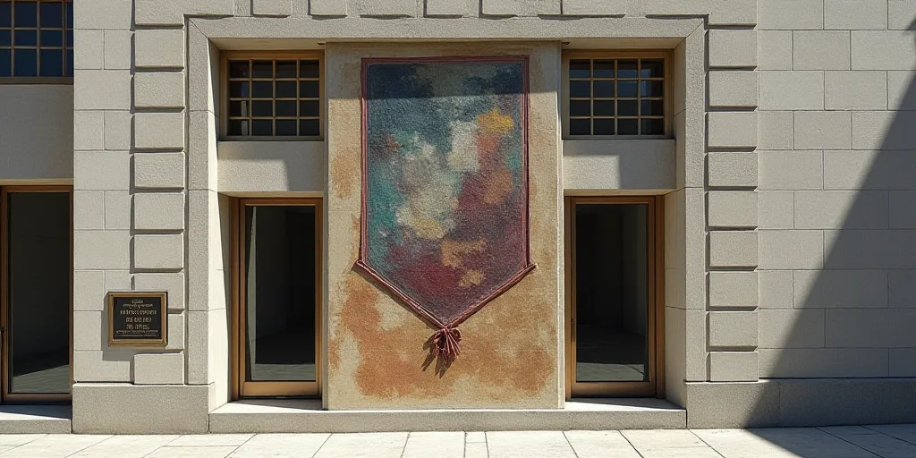 a plaque on the side of a building that says department of the federal reserve, 1876 - 1989 on it, D