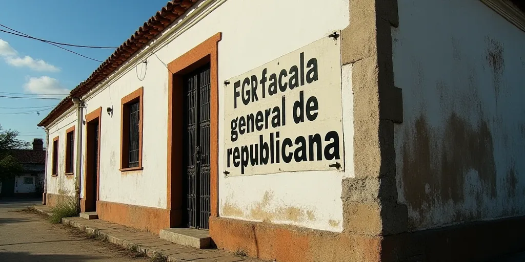 a sign on the side of a building that says fgr facala general de republicana in spanish, Federico Ur