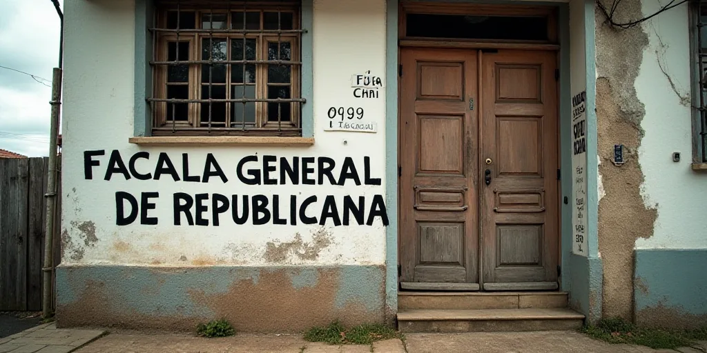 a sign on the side of a building that says fgr facala general de republicana in spanish, Federico Ur