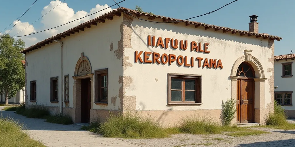 a sign that is on the side of a building that says, museum of national keropolitana, Aquirax Uno, il