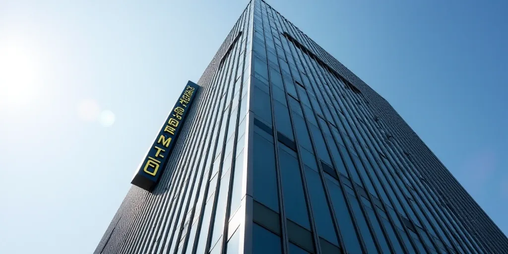 a tall building with a sign on the side of it that says, the metropolitan on the side of it, Cao Zhi