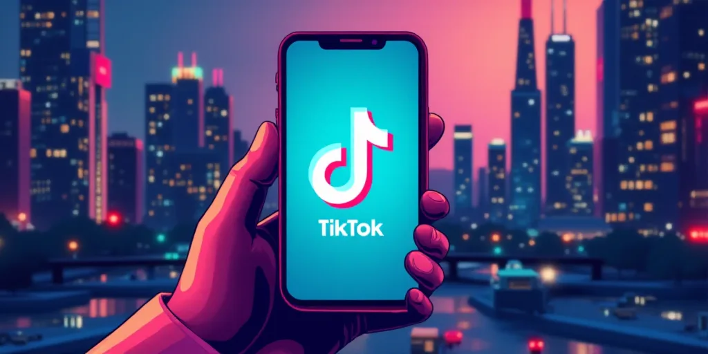 a tiktok logo is seen on a phone screen in this illustration taken in new york city, new york, Cui B