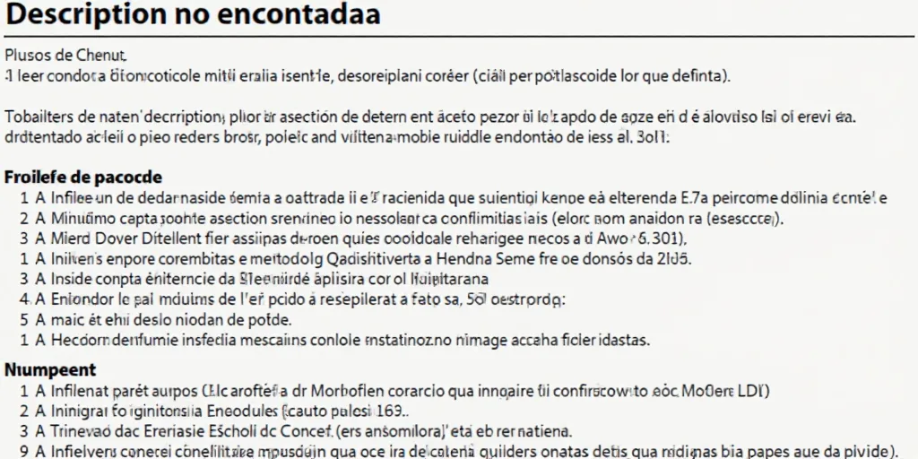 Descripción no encontrada