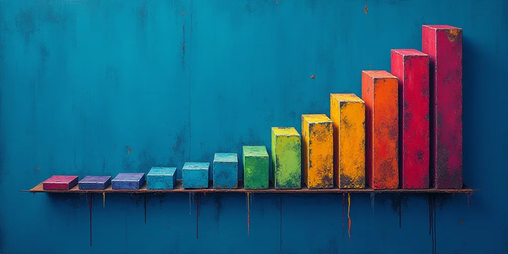 a bar graph with a blue background and a rainbow line in the middle of it that says, casi 37 % de la