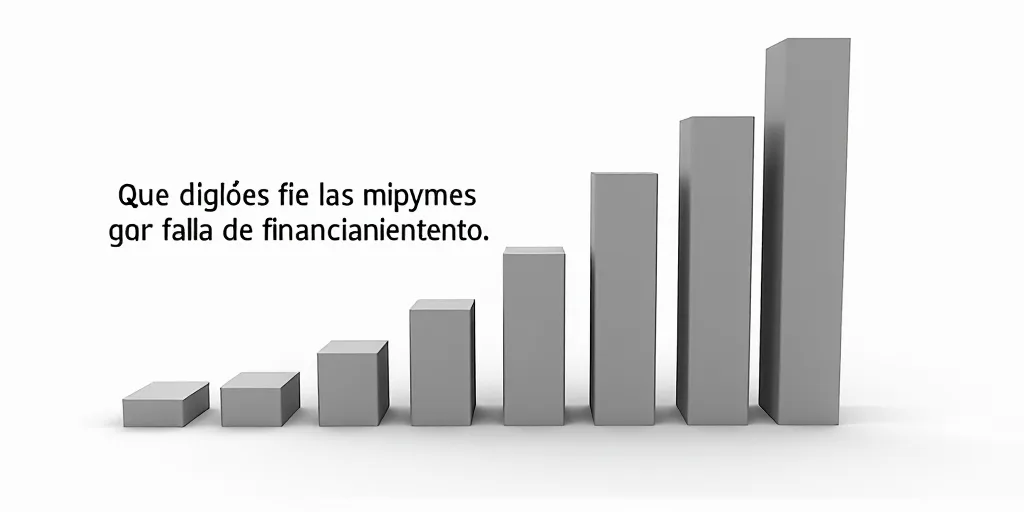 a bar graph with a line of text on it that says, que afactciones fien las mipymes por falia de finan