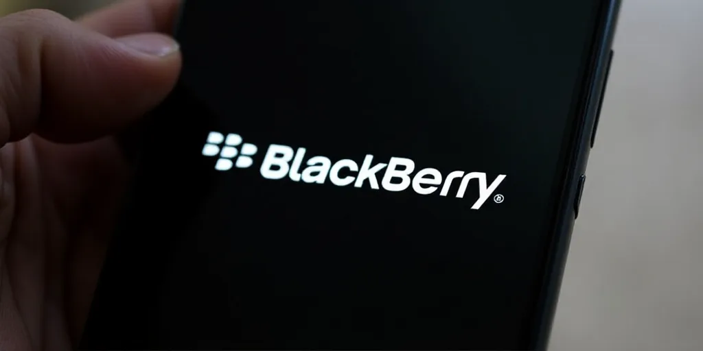a blackberry clark logo is seen on a phone screen in this photo illustration taken on november 11, 2
