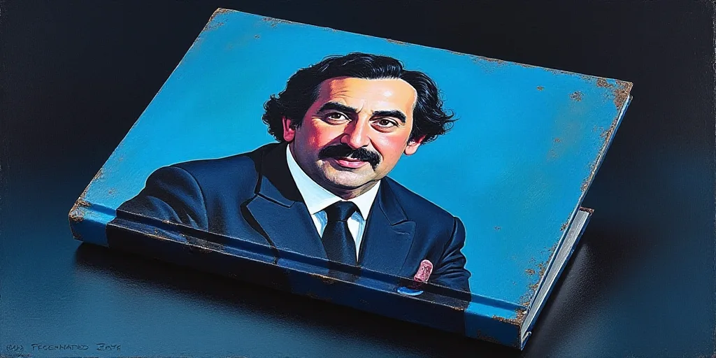 a blue and black book cover with a picture of jose fonseca on it and a black and blue background, Fe