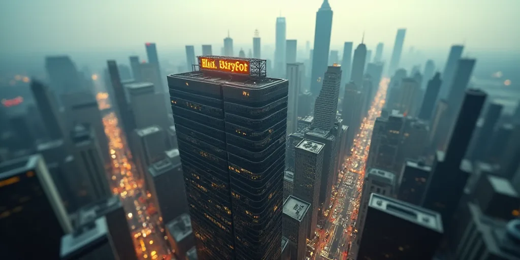 a city with a lot of tall buildings and a lot of traffic on it's sides and a large building with a s