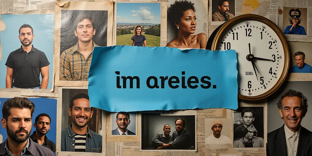 a collage of photos with a clock and a blue paper with a word on it and a group of people, Edi Rama,