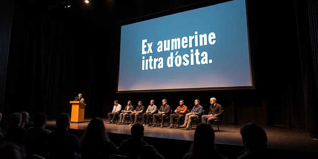 a group of people sitting on stage at an event with a screen behind them that says america digital m