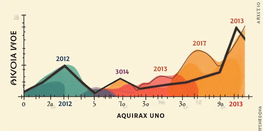a line graph with a line graph showing the number of mexican americans in 2012 and 2013, and a line