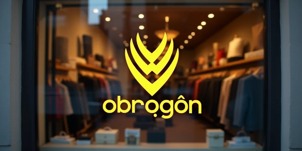 a logo for a company that sells accessories and accessories for sale in the store's storefront windo
