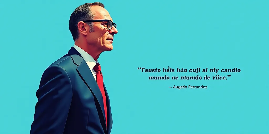a man in a suit and glasses with a blue background and a quote from the author, fausto prettiin mund