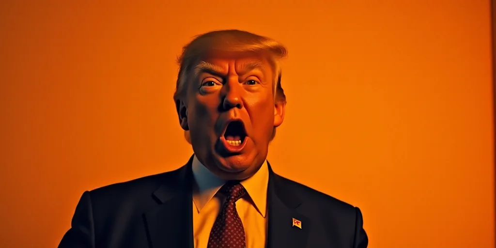 a man in a suit and tie making a face with his mouth open and a surprised look on his face, Donald R