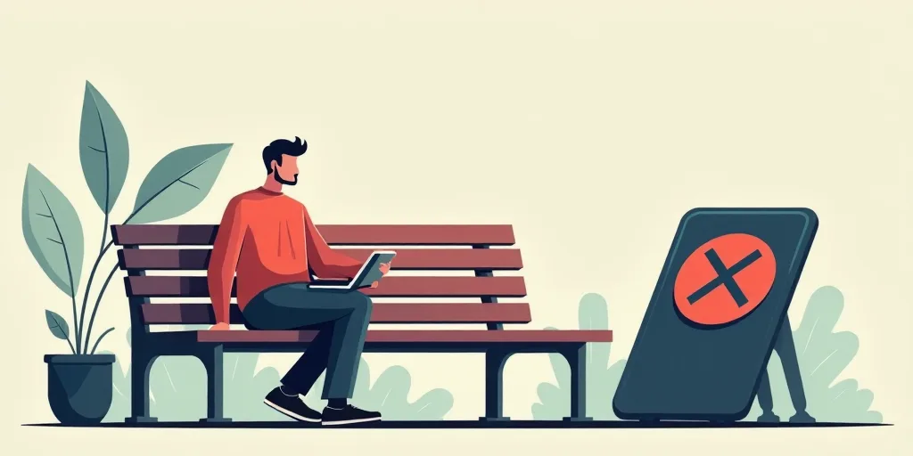 a man sitting on a bench next to a shield and a phone with a cross mark on it,, Avgust Černigoj, ex