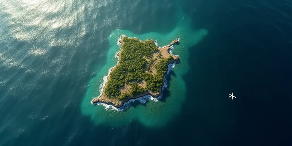 a map of the area where a plane was flying over the coast of the island of sao, brazil, Dave Arredon